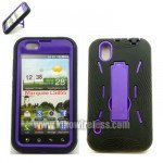 Wholesale LG Marquee LS855 Armor Hybrid Case with Stand (PurpleBlack)